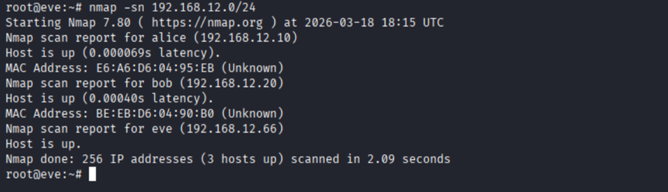 Nmap scan showing two hosts