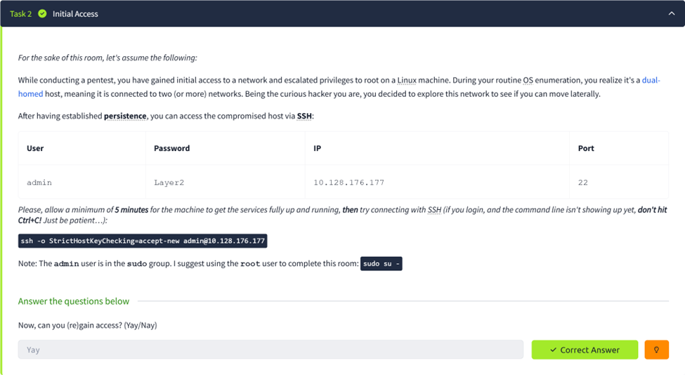 SSH login and root access